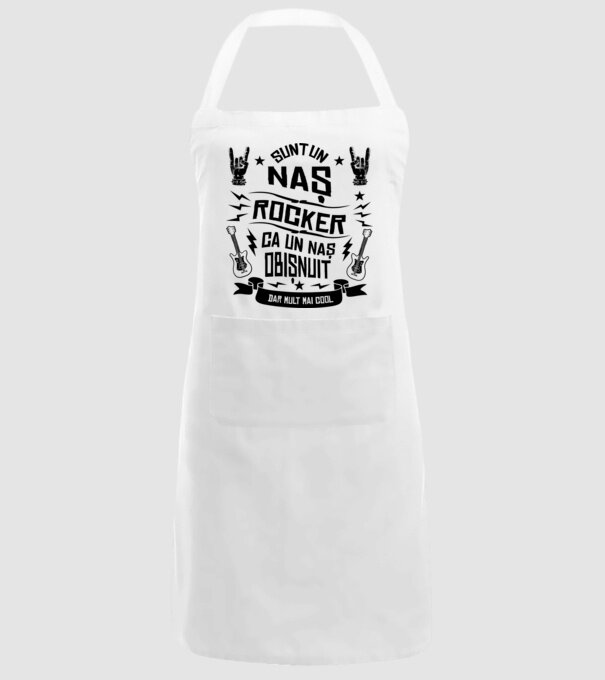 Sunt un naș rocker, ca un naș obișnuit, dar mult mai cool model alb pe tricou
