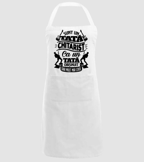 Sunt un tată chitarist, ca un tată obișnuit, dar mult mai cool model alb pe tricou