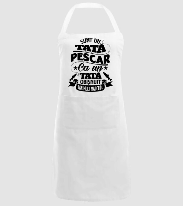 Sunt un tată pescar, ca un tată obișnuit, dar mult mai cool model alb pe tricou