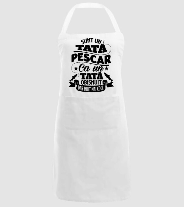 Sunt un Tata pescar model alb pe tricou