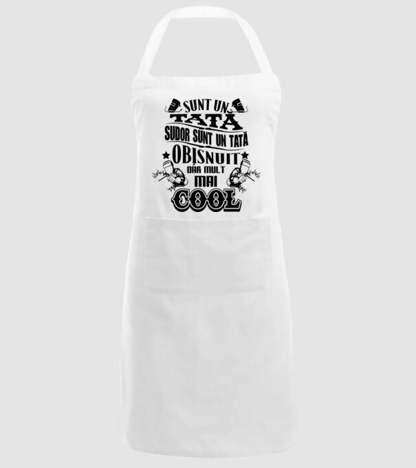 sunt un tată sudor, ca un tată obișnuit, dar mult mai cool model alb pe tricou