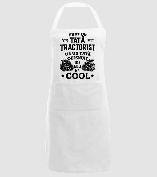 Sunt un tată tractorist, ca un tată obișnuit, dar mult mai cool model alb pe tricou