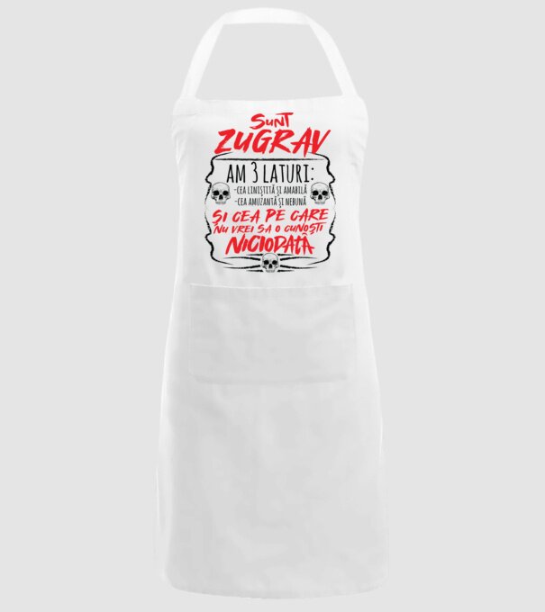 sunt zugrav am 3 laturi model alb pe tricou