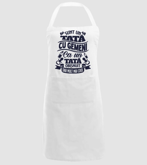 Sunt un tată cu gemeni, ca un tată obișnuit, dar mult mai cool model alb pe tricou