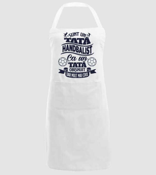 Sunt un tată handbalist, ca un tată obișnuit, dar mult mai cool model alb pe tricou