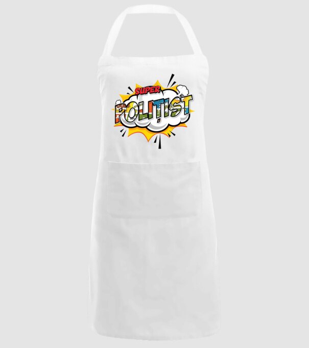 Super Polițist model alb pe tricou