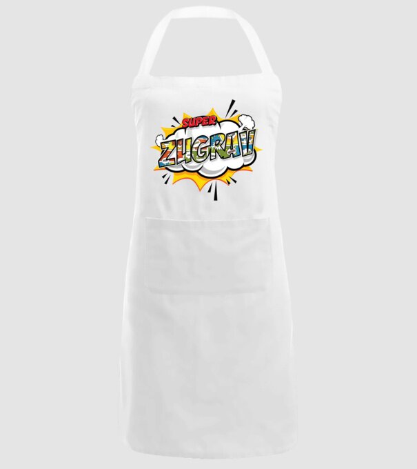 Super Zugrav model alb pe tricou