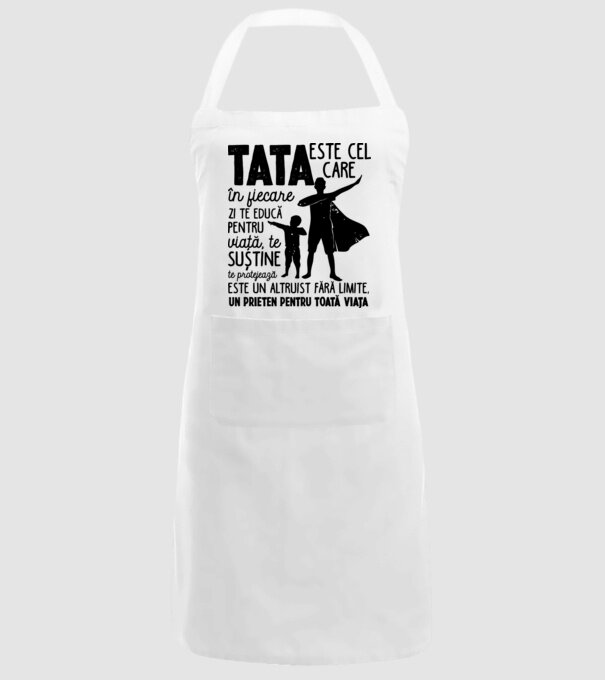 Tata este cel care în fiecare zi te educă pentru viață D5995141 model alb pe tricou