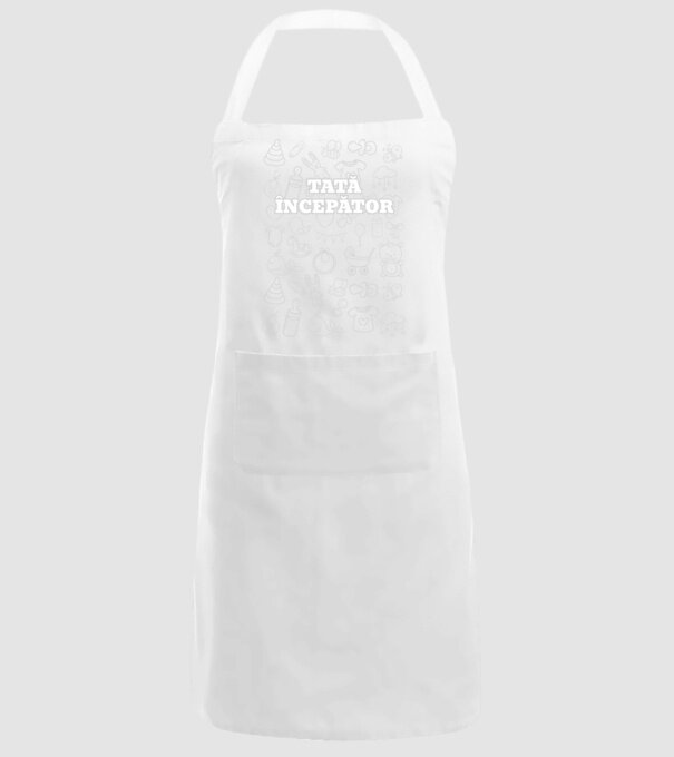 Tată începător model alb pe tricou