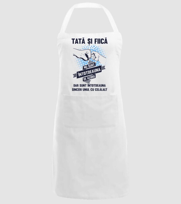 Tată și Fiică - nu sunt întotdeauna de acord, dar sunt întotdeauna sinceri unul cu celălalt model alb pe tricou