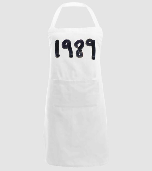 Taylor Swift 1989 text model alb pe tricou