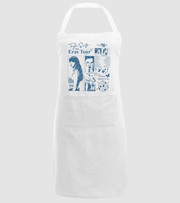 Taylor Swift ERAS print blue model alb pe tricou