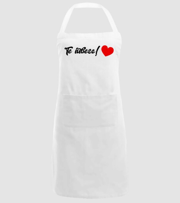 Te iubesc! model alb pe tricou