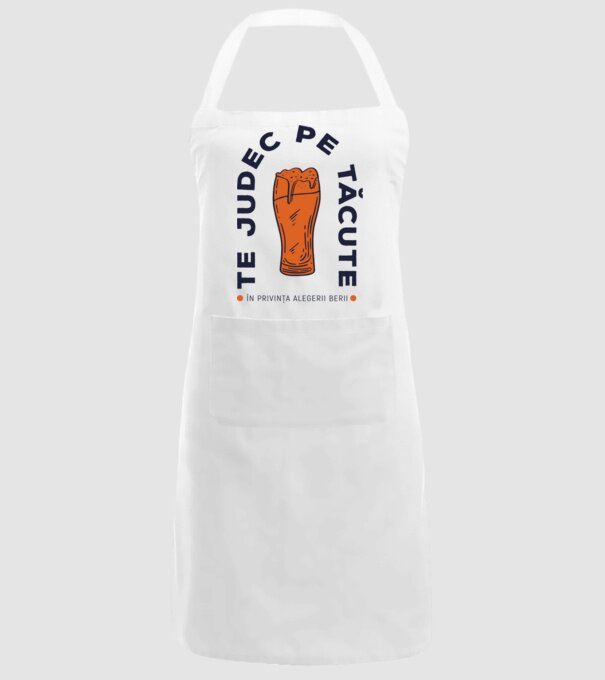 Te judec pe tăcute în privința alegerii berii. model alb pe tricou