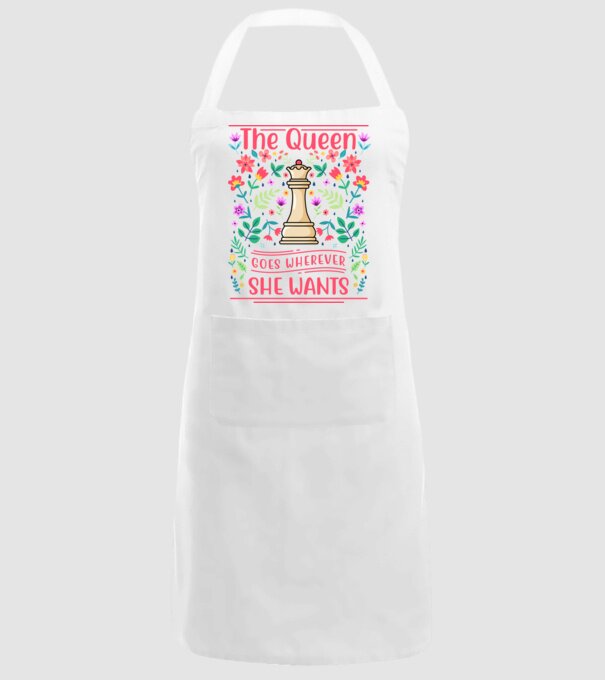 the queen goes wherever she wants model alb pe tricou