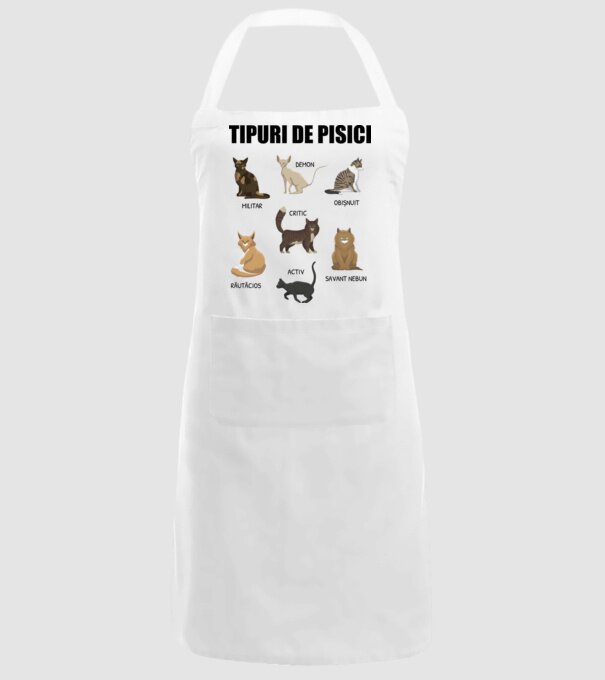 Tipuri de pisici model alb pe tricou