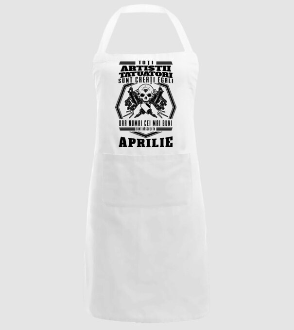 Toți artiștii tatuatori sunt creați egali aprilie model alb pe tricou