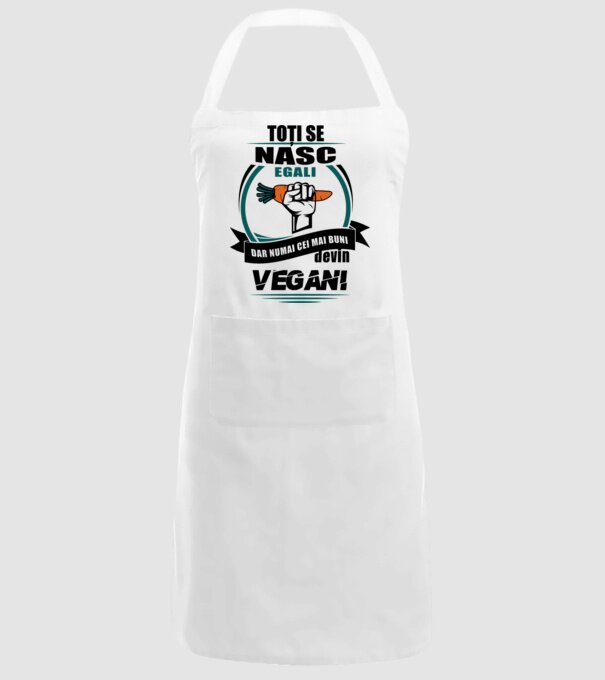 toți se nasc egali, dar numai cei mai buni devin vegani model alb pe tricou
