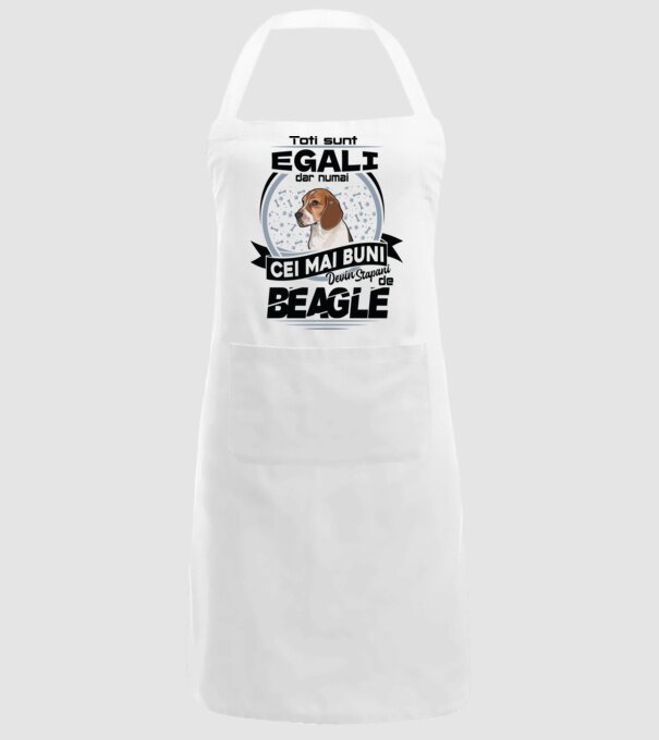 Toți sunt egali, dar numai cei mai buni devin stăpâni de Beagle model alb pe tricou