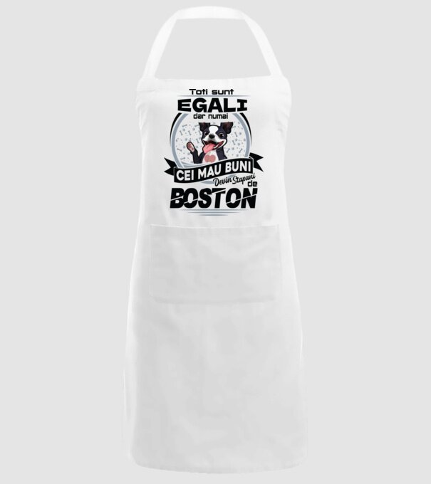 Toți sunt egali, dar numai cei mai buni devin stăpâni de boston model alb pe tricou