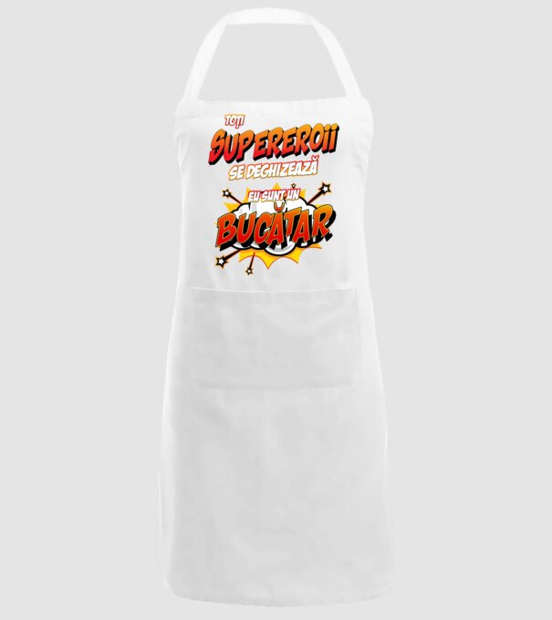 Toți supereroii se deghizează, eu sunt un bucătar model alb pe tricou