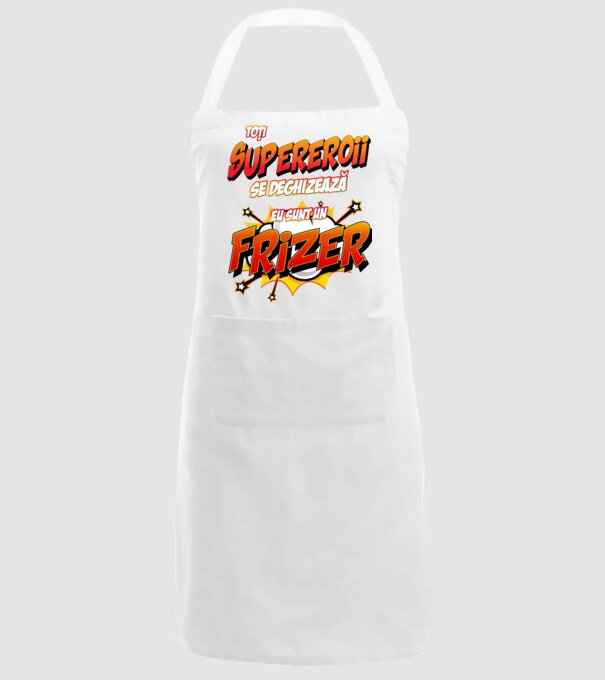 toți supereroii se deghizează, eu sunt un frizer/coafor model alb pe tricou