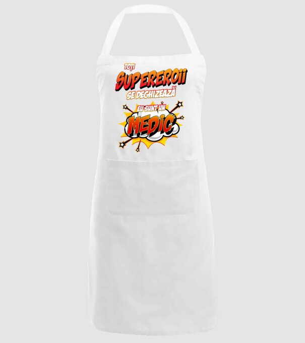 Toți supereroii se deghizează, eu sunt un medic model alb pe tricou