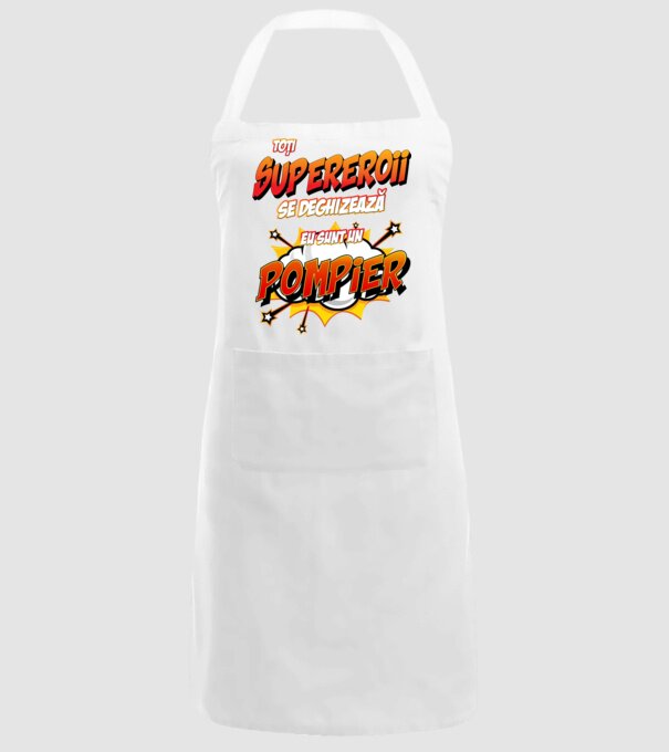 Toți supereroii se deghizează, eu sunt un pompier model alb pe tricou