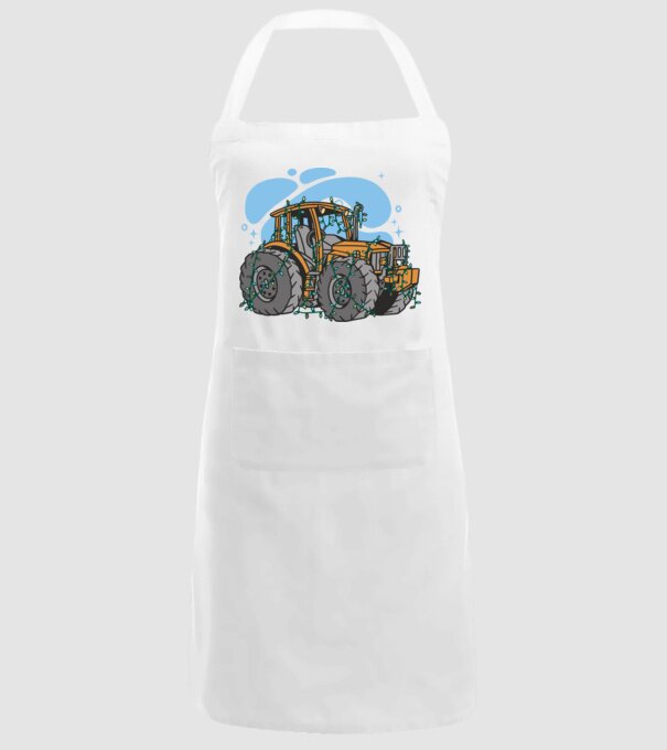 TRACTOR model alb pe tricou