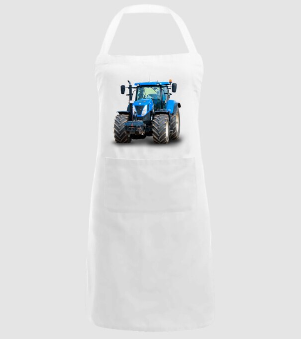 TRACTOR model alb pe tricou