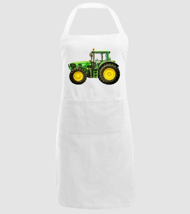 TRACTOR model alb pe tricou
