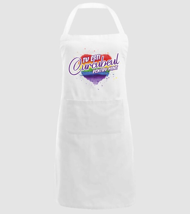 Tu ești curcubeul pentru mine model alb pe tricou