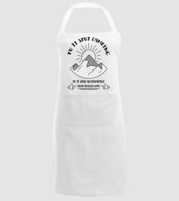 tu îi spui camping, eu îi spun antrenament pentru apocalipsa zombi model alb pe tricou