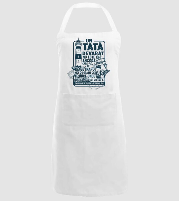 Un tată adevărat nu este o ancoră care te trage înapoi, nici o corabie care te duce unde vrei să mergi, ci un far a cărui iubire model alb pe tricou