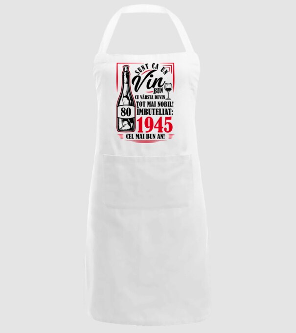 Un Vin Bun 1945 - Alb model alb pe tricou