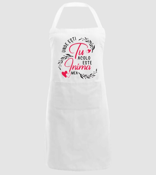 Unde ești tu, acolo este inima mea model alb pe tricou