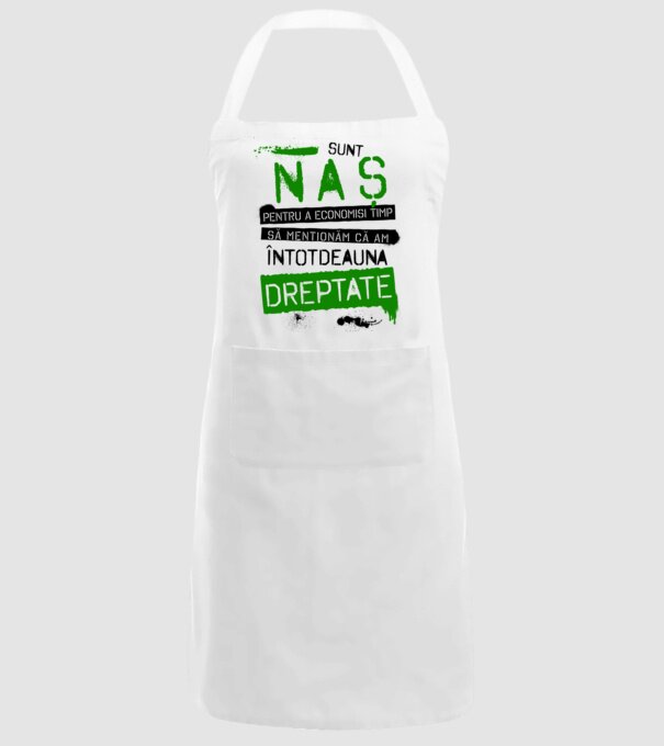 Sunt naș - pentru a economisi timp, să menționăm că am întotdeauna dreptate! model alb pe tricou