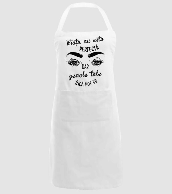 Viața nu este perfectă, dar genele tale încă pot fi! model alb pe tricou