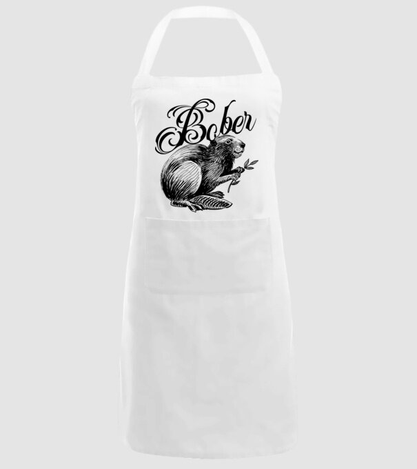 Vintage Bober model alb pe tricou