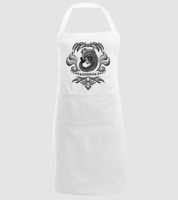 Vintage zodiac aquarius model alb pe tricou