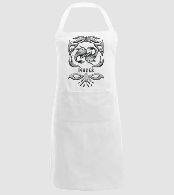 Vintage zodiac pisces model alb pe tricou