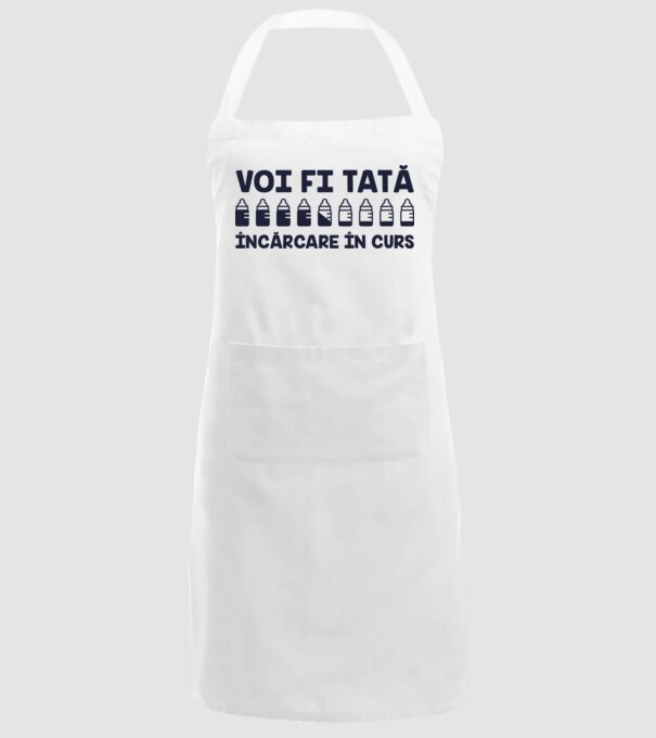 Voi fi tată - încărcare în curs model alb pe tricou