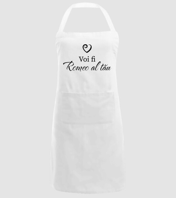 Voi fi Romeo al tău model alb pe tricou