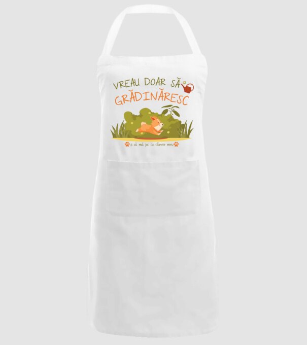 vreau doar să grădinăresc model alb pe tricou