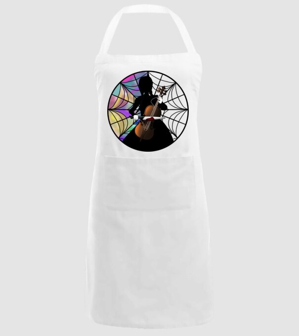 Wednesday Addams Cello - Enid room model alb pe tricou