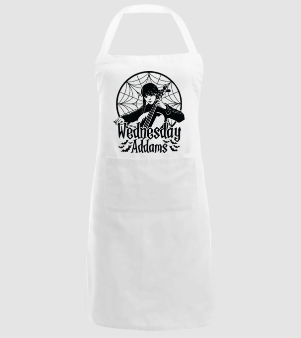 Wednesday Window model alb pe tricou
