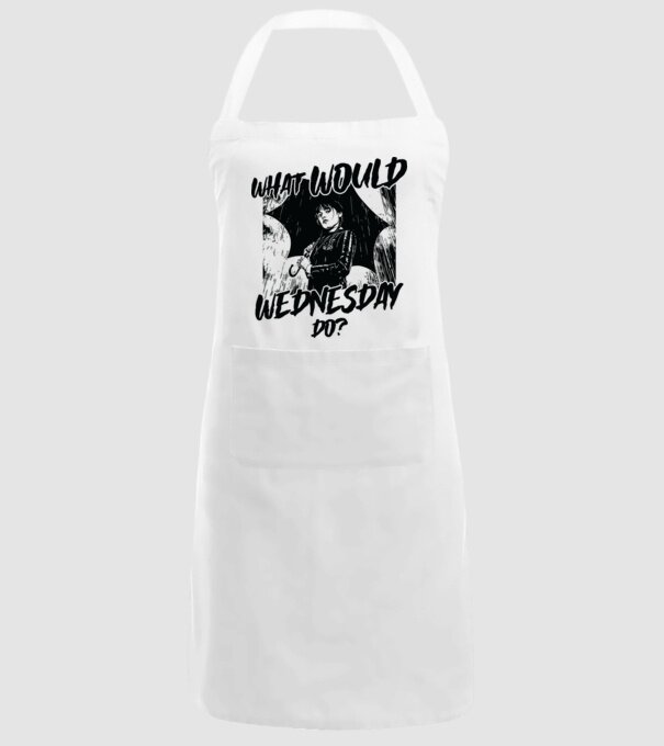 What would Wednesday do model alb pe tricou