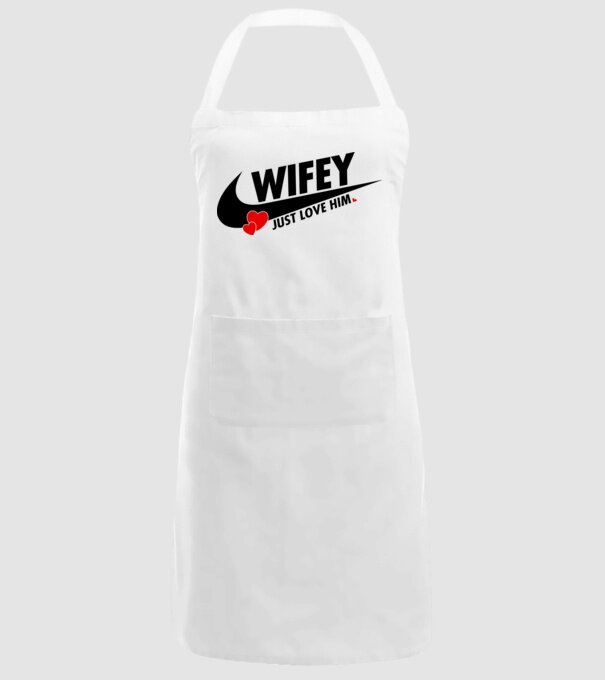 Wifey Just love him model alb pe tricou