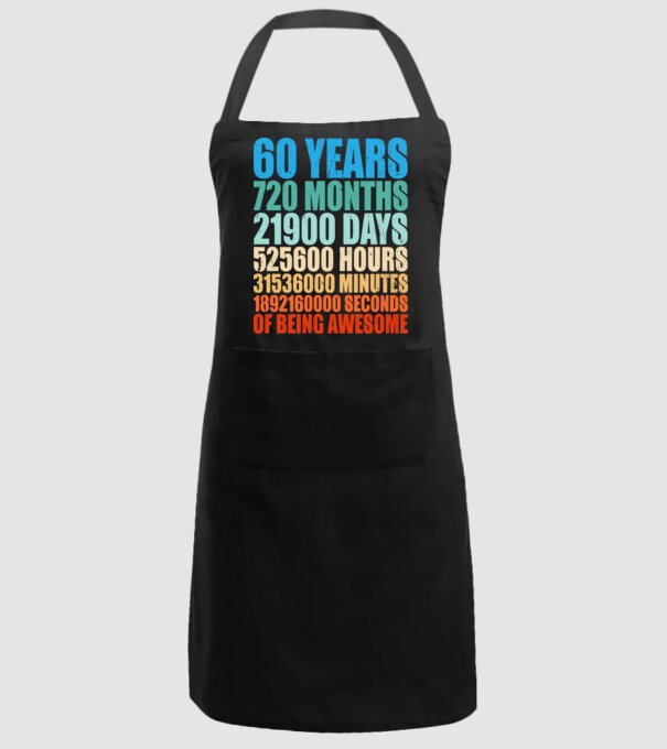 60 years of being awesome model negru pe tricou
