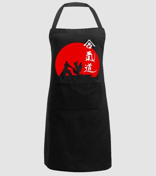 Aikido model negru pe tricou